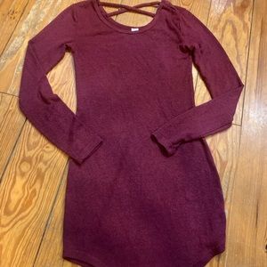 Ladies XS burgundy tunic/dress, gently used